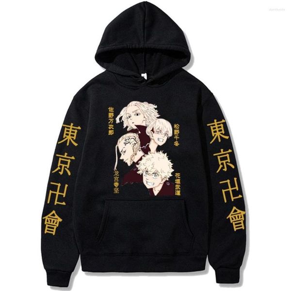 Männer Hoodies Männer Frauen Anime Tokyo Revengers Gedruckt Mit Kapuze Übergroße Kleidung Harajuku Langarm Unisex Sweatshirt Streetwear