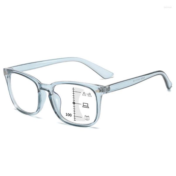 Солнцезащитные очки женские синие легкие очки квадратные мультифокальные прогрессивные очки для чтения мужские модные с диоптриями антибликовые компьютерные очки
