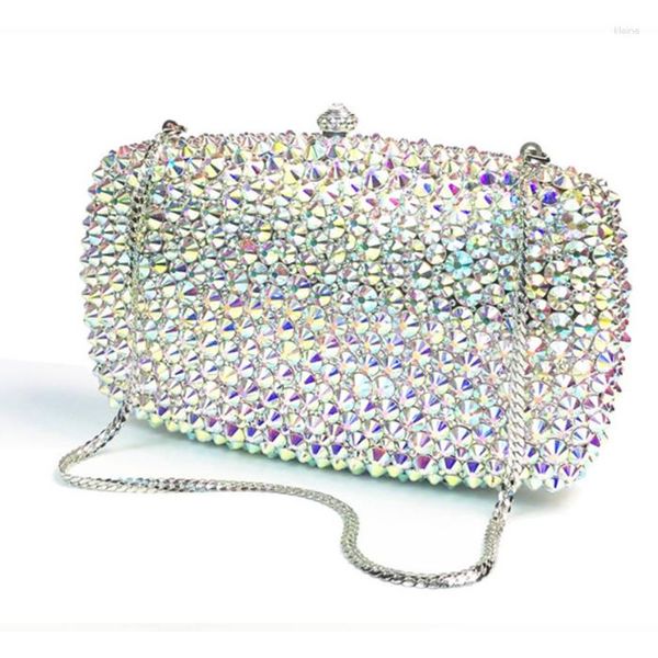 Borse da sera Lady Pochette multifiore Borsa da sposa di lusso Borse da cena in cristallo Designer Party Stones Minaudere