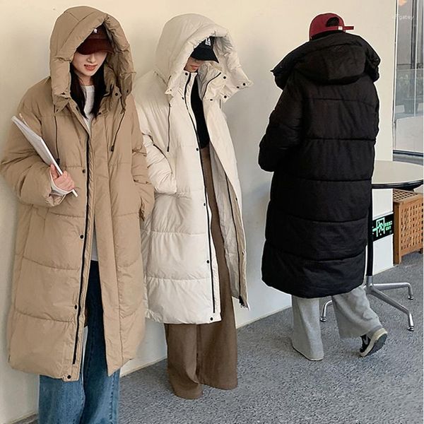 Trench da donna elegante addensare giacca calda Parka per le donne Autunno Inverno 2023 moda manica lunga con cappuccio donna casual coreano K805