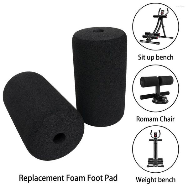 Acessórios rolos pé almofadas de espuma artigos esportivos 2 pçs preto equipamentos fitness para peso banco engrenagem substituição alta qualidade