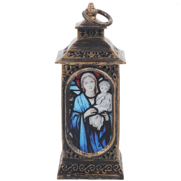 Portacandele appese decorazioni per lanterne di Natale Piccola lampada a olio ornamento tavolo da cucina retrò