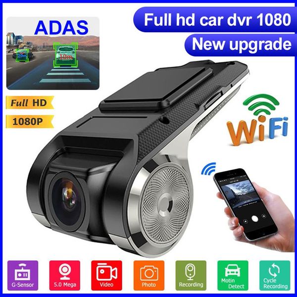 Usb adas carro hd dvr android player navegação flutuante janela display ldws g-shock driver assistência características286i