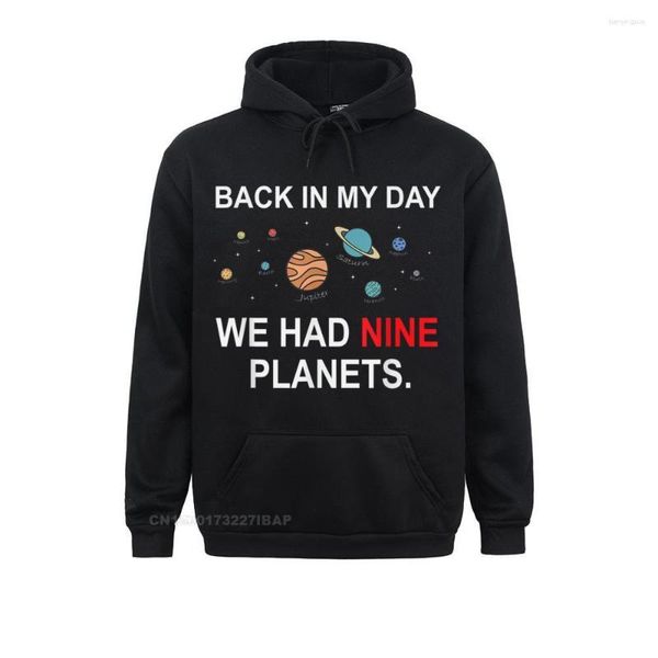 Herren-Kapuzenpullover „Back In My Day We Had Planets“, lustige Astronomie-Hoodie-Sweatshirts, einzigartige Langarm-Kleidung für Damen