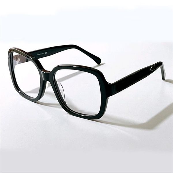 Óculos femininos quadrados, armação dourada preta, lente transparente, armações de óculos ópticos com box303n