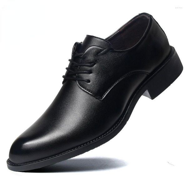 Stivali Scarpe da uomo taglie forti Scarpe formali in pelle nera da uomo Oxford stringate per uomo Festa di nozze Ufficio Business Casual Q523