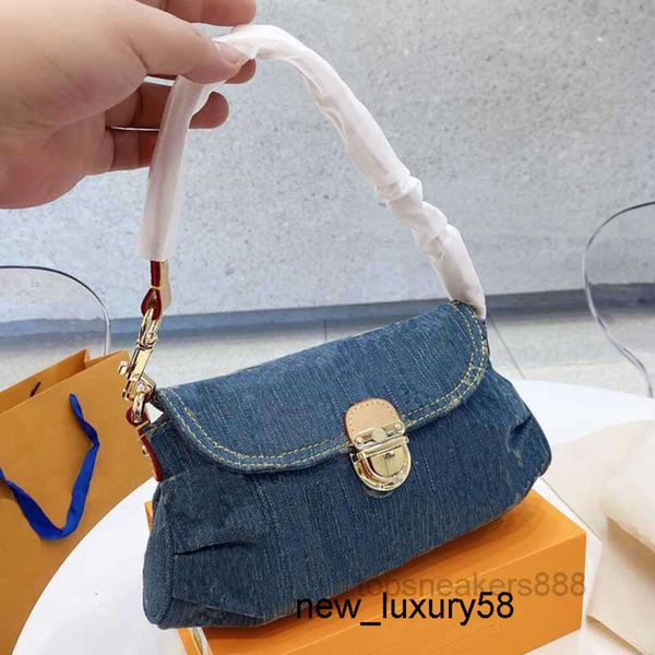 Luxury Denim denim shoulder bag for Women - Vintage Style Handbag with Large Capacity for Evening, Shopping, and Trips