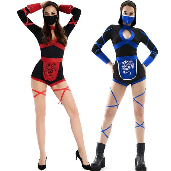 Costume da ninja per donna di Halloween Costume da cosplay ninja anime drago samurai Tute sexy Costume uniforme di Halloween per donnacosplay