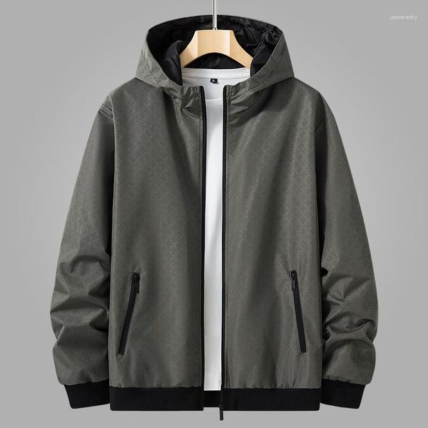 Männer Jacken 2023 Herbst Dünne Mantel Designer Mode Für Männer Koreanische Kapuze Casual Outer Windjacke Männlich 4XL