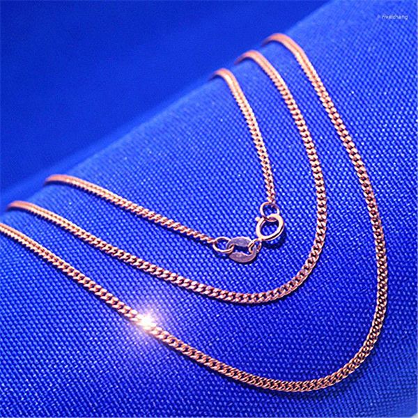 Ожерелья с подвесками, женское ожерелье из чистого русского фиолетового золота 585 пробы, пластинчатая цепочка, простая классическая позолоченная 14-каратная розовая кость, модные ювелирные изделия