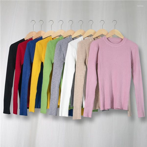 Maglioni da donna Trendy Fad Autunno Inverno Casual Maglieria Pullover caldo Minimalista Elegante Rosa Maglioni da donna SW1046