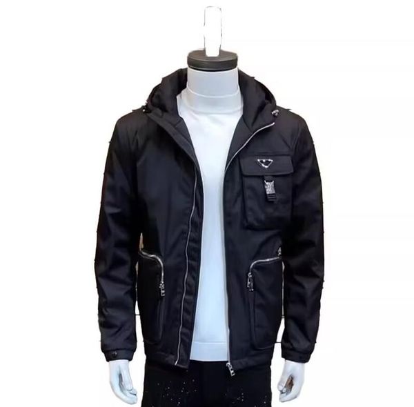 giacca lunga da uomo primavera e autunno giacca nera giacca calda profonda top con cappuccio gioventù casual bello giacca outwear maschile top abbigliamento uomo 4XL