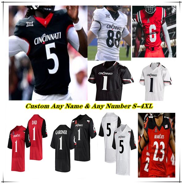 Cincinnati Bearcats College Football Trikot Emory Jones Corey Kiner Kiner Ryan Myles Montgomery Xzavier Henderson Braden Smith Chamon Metayer Daniel Grzesiak 4XL