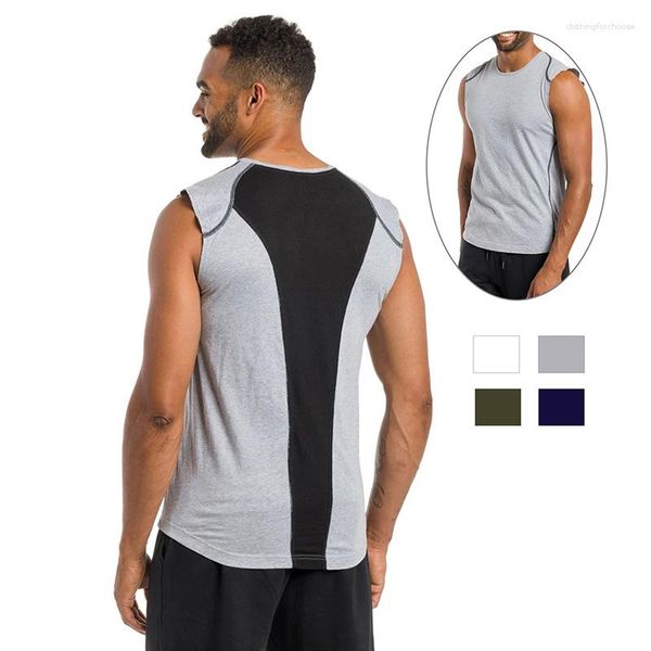 Herren-Tanktops, Sommer-Männer, ärmelloses Training, schnell trocknend, Sportbekleidung, einfarbig, grau meliert, schwarz, Unterhemd, Fitnessstudio, Trainingsweste, schmale Passform