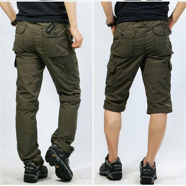 Pantaloni da uomo Icpans casual sciolte sciolte kaki cargo uomo impermeabile dell'esercito estivo verde tattico pantaloni maschi militari