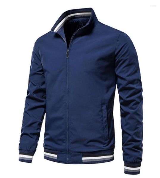 Männer Jacken Casual Jacke Frühling Herbst Sport Einfarbig Männer Baseball Mode Blau Schwarz Mantel Chaquetas Hombre