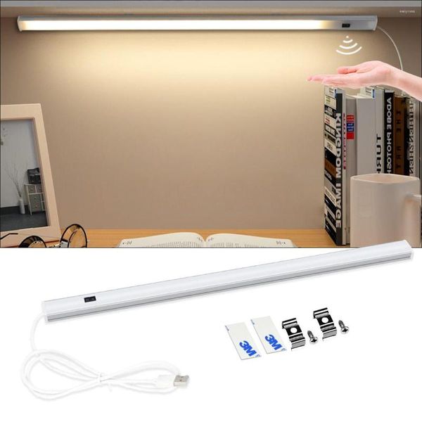 Luzes noturnas 5V USB lâmpada de parede inteligente com sensor de movimento varredura de mão LED para sala de cozinha armário luz leitura livro