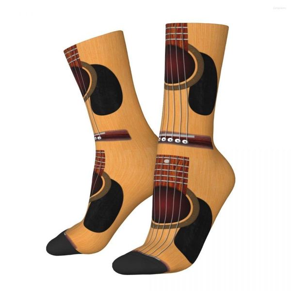 Calze da uomo Calze per equipaggio per tutte le stagioni Chitarra acustica Harajuku Moda Hip Hop Accessori lunghi per uomo Donna Regali di Natale