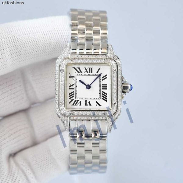 Diamond Watch CT Diğer Saatler Kadınlar İzle Square Watch Diamond Women Ladies for Ladies Kuvars Paslanmaz Çelik Kadınlar Katlanır Toka Altın Saatler Montre D HBRF