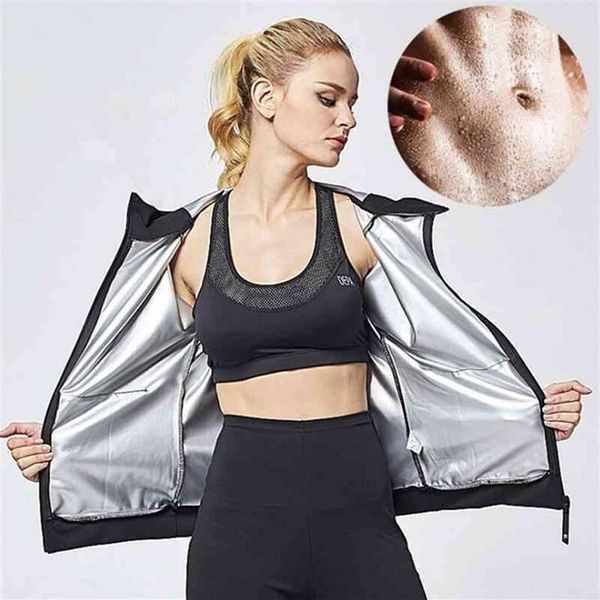 Frauen Laufen Weibliche Sauna Anzug Set Mädchen Verbrennen Bauchfett Kompression Schweiß T-shirt Anzug Abnehmen Body Shaper Hosen 2104021859