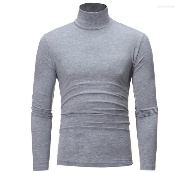 Erkek Tişörtler Erkek Mock Boyun Temel Bluz Kış Termal T-Shirt Sade Giyim Külot Uzun Kollu Üst Sıcak Rahat Bultlenek