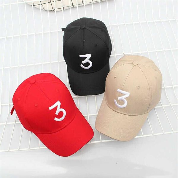 Tide Snapback Caps Popular Chance the Rapçi 3 Beyzbol Kapağı Hip Hop Mektup Şapkaları Erkek Kadın Vizörü Anti-üvey Sunhat Ayarlanabilir Boyutu Q308H