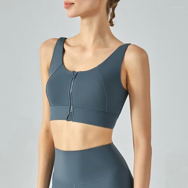 Yoga-outfit met logo Sportbeha Damesondergoed Push-up Schokbestendig Ademend Training Hardlopen Fitnessvest Fietsen Tops