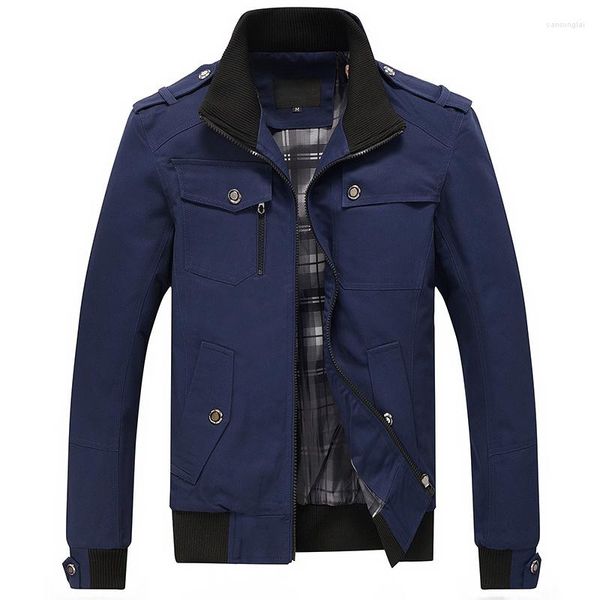 Jaquetas masculinas fad casual bombardeiro jaqueta primavera exército militar preto homens casacos inverno masculino outerwear outono casaco 5xl