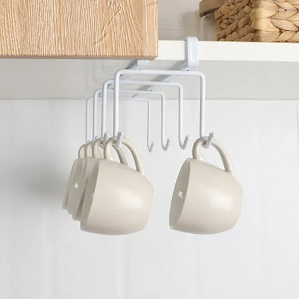 Porte-gobelet de rangement de cuisine, support organisateur de tasses pour la maison, sans poinçon, métal de haute dureté sous l'armoire à café