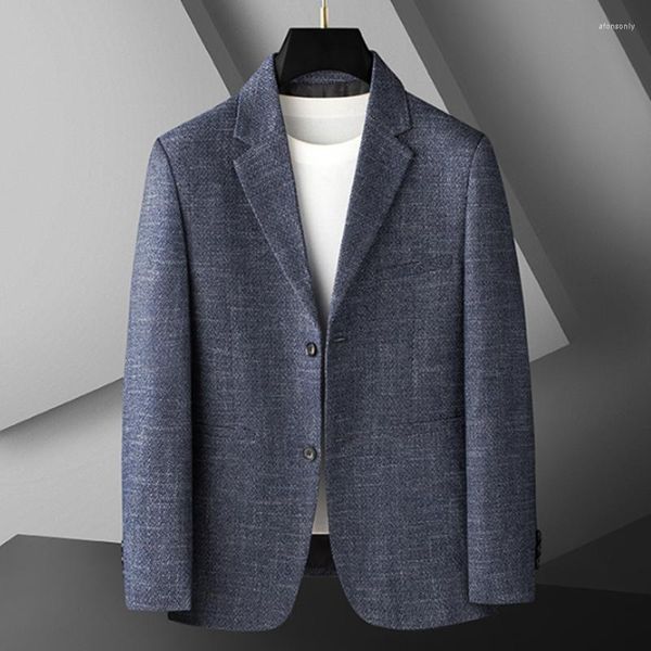 Ternos masculinos de alta qualidade blazer contratado elegante estilo britânico moda negócios vestido festa casual entrevista trabalho cavalheiro fino ajuste casaco