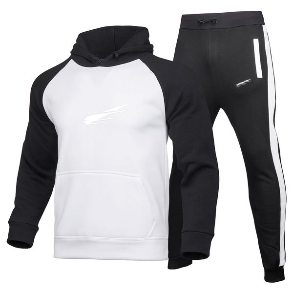 Schwarzer Designer-Trainingsanzug in Übergröße, Jogginganzug, Buchstaben-Druck, High Street, lose Hoodies, Jogginghosen-Sets, lässiger Herren-Pullover, Trainingsanzüge, lässiger langärmeliger Pullover-Anzug