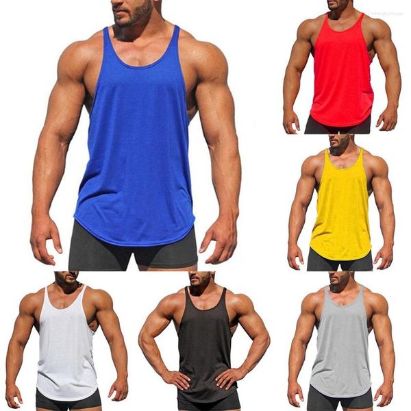 Regatas masculinas 2023 estilo jogger ginásio singlet treinamento musculação camisa superior colete sem mangas de fitness algodão para homem atacado