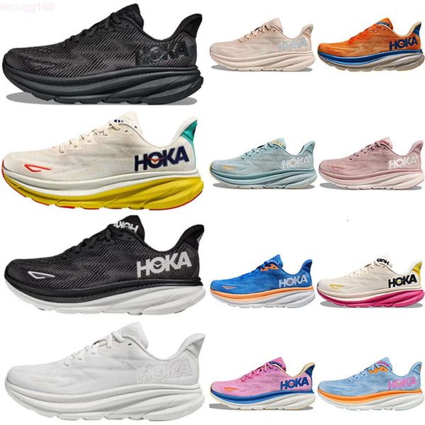 Hoka Bondi 8 Clifton 9 Спортивная обувь для бега Hokas Carbon x2 Triple Черный Белый Светло-синий Спорт на открытом воздухе Дизайнерские кроссовки Образ жизни Амортизация EUR 36-45UI