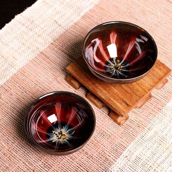Tassen Untertassen Kungfu Teetasse Keramiktasse Meister Douli individuell für Teekunst Set Zeremonie schönes Geschenk grün Reisen
