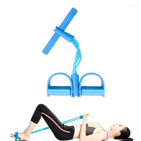 Mode-Accessoires 1 STÜCK 4 Röhren-Widerstandsband Latex-Pedaltrainer Sit-up-Zugseil Expander Gummibänder Fitness-Yoga-Ausrüstung