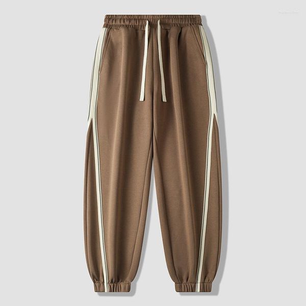 Calças masculinas homens casual elegante listrado menino homem corredores coreano hip hop ginásio esportes y2k algodão sweatpants primavera outono roupas