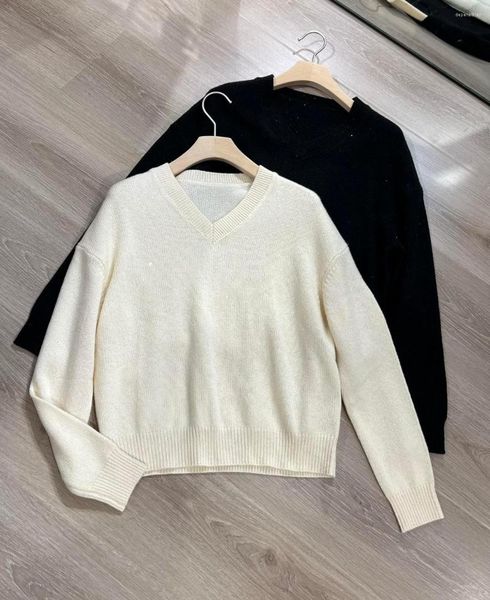 Kadın Sweaters Sonbahar B C Kashmere İpek Karışımı Örme Külot Out Pullu Tasarım Kazak Günlük Kadın Top's