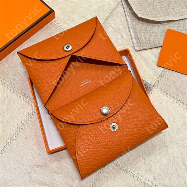Lüks Mini Kart Sahipleri Kadın Tasarımcı Cüzdan Calvi Gerçek Deri Mini Cüzdanlar Hasp Erkek Moda Para Cep Kısa Çanta Porte Carte