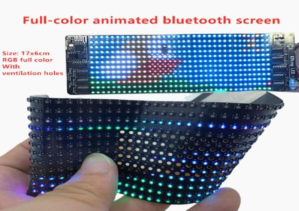 Bluetooth Full Color impermeabile programmabile RGB modulo led flessibile display a matrice da 1236 pixel segno APP controllo LED matrice sn3712375