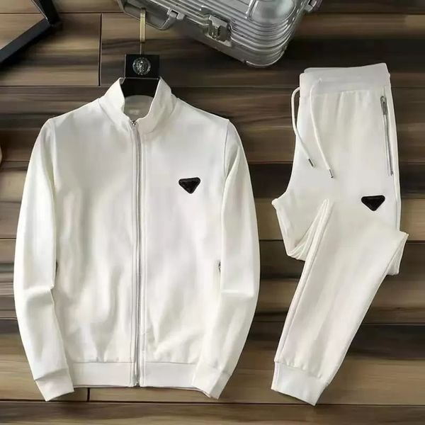 Terno esportivo masculino Marca de designer de roupas esportivas masculinas terno moda manga comprida casual wear gola alta cardigan calças para caminhadas ao ar livre