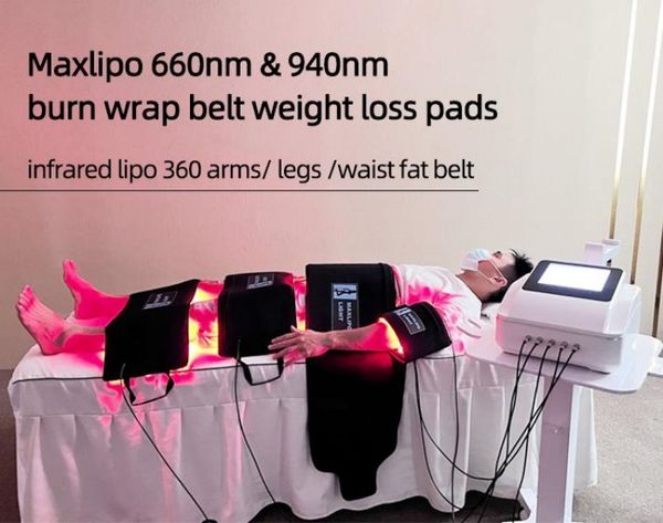 5D Maxlipo LED Battaniye Kırmızı Işık Terapisi Çift Dalga Boyu 650Nm 940NM LIPO Lazer Gövdesi Konturlama Kemer Yağını Azaltan Ağrı Kabartma Zayıflama Makinesi