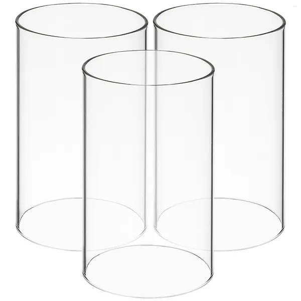 Portacandele 3 pezzi sfusi paralume antivento accenti per la casa decori paralumi da tavolo in vetro per portacandele