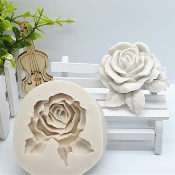 Stampi da forno Luyou 1pc 3D Rose Flower Cake Tools Stampi in silicone per la decorazione di matrimoni Stampo in resina Accessori da cucina