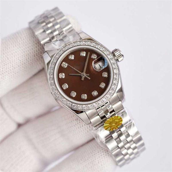 Ruoli di lusso Orologi da donna 31mm 28mm cinturino meccanico automatico in acciaio inossidabile quadrante con diamanti orologio da polso impermeabile regalo Cy