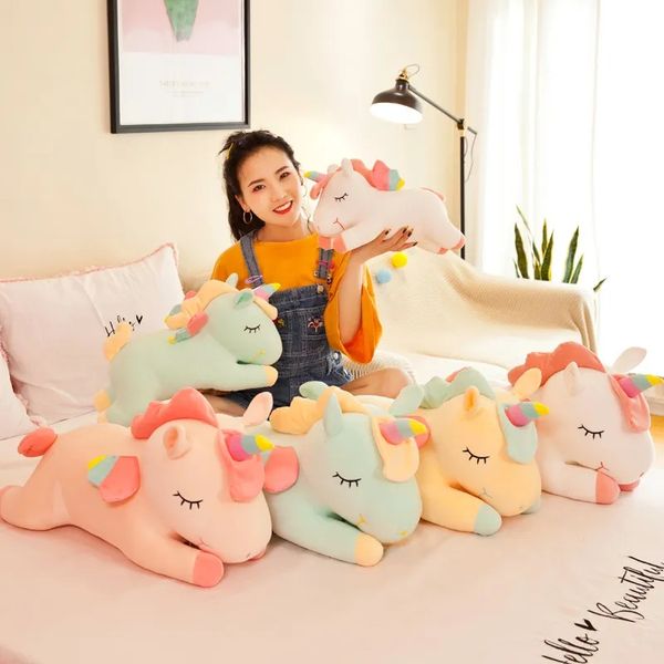 Sevimli melek pony peluş oyuncak çizgi film kanepe atma yastıklar peluş bebekler kawaii çocuklar doğum günü hediye dekor