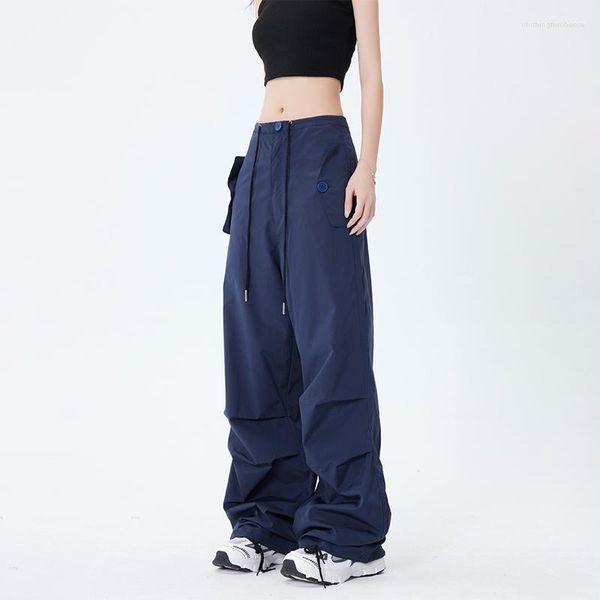 Pantaloni da donna HOUZHOU Paracadute Sport Donna Baggy American Street Cargo Pantaloni a gamba larga Tuta da donna Hip Hop Allentato Casual Oversize