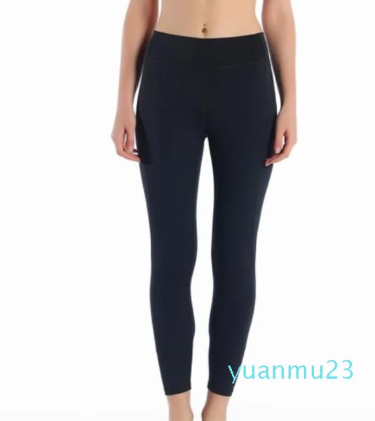 Pantaloni da yoga in materiale nudo Leggings da corsa elastici a vita alta Abbigliamento fitness ad asciugatura rapida Abiti da yoga Casual da donna