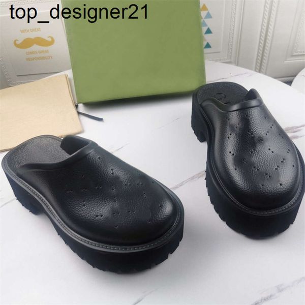 Новые 23ss Designer Sandals Luxury Platform Slide Hollow Fashion Brand Pattern Slippers Прозрачные материалы сандальные резиновые квартиры женские мужские