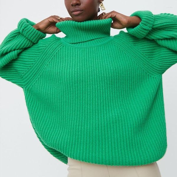 Женские свитера, зеленая водолазка, кашемировый свитер, женские базовые теплые вязаные пуловеры, осенне-зимний свободный мягкий джемпер для девочек, большие размеры 2023