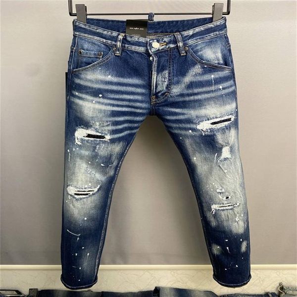 Итальянские джинсовые брюки, модные европейские и американские мужские повседневные джинсы, высококачественные, вымытые вручную, отполированные, качество, оптимизированное 9857321u